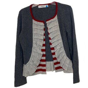 Sparrow Anthro Gray Lambswool Cashmere Angora  Open Cardigan Size Large